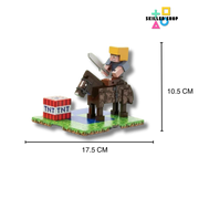 דגם סטיב על סוס -מיינקראפט